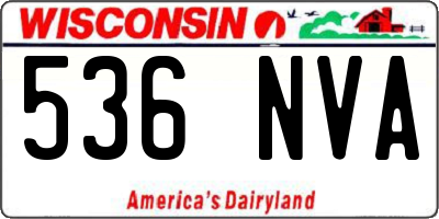 WI license plate 536NVA
