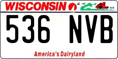 WI license plate 536NVB