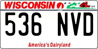 WI license plate 536NVD