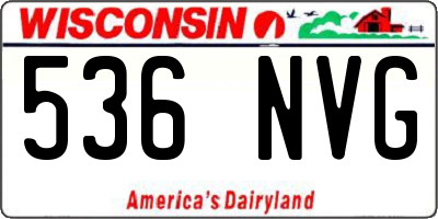 WI license plate 536NVG