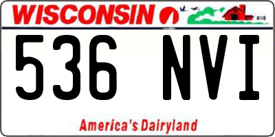 WI license plate 536NVI