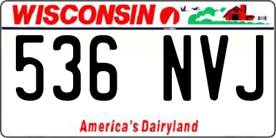 WI license plate 536NVJ