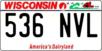 WI license plate 536NVL