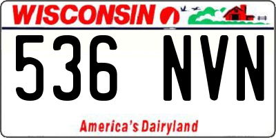 WI license plate 536NVN