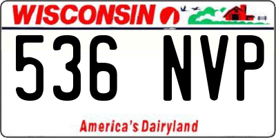 WI license plate 536NVP