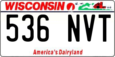 WI license plate 536NVT