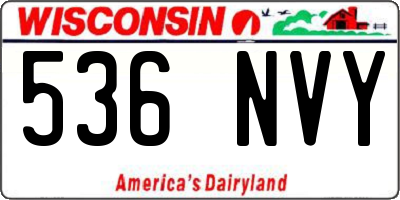 WI license plate 536NVY