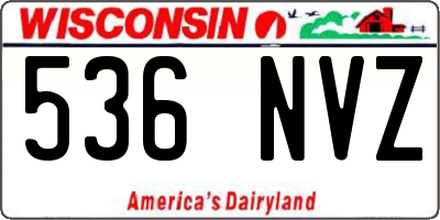 WI license plate 536NVZ