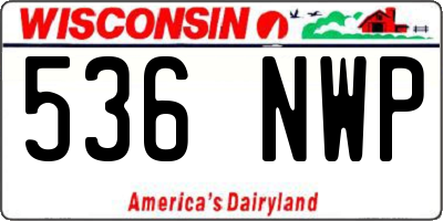 WI license plate 536NWP