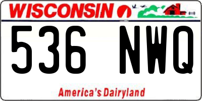 WI license plate 536NWQ