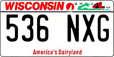 WI license plate 536NXG