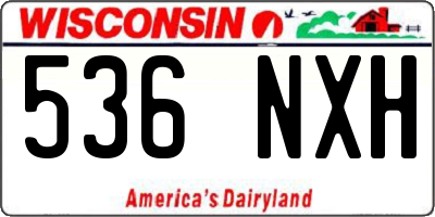 WI license plate 536NXH