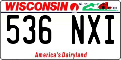 WI license plate 536NXI
