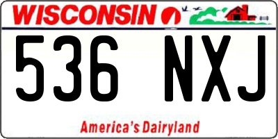 WI license plate 536NXJ