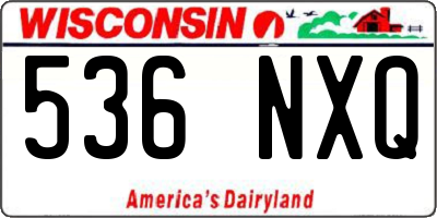 WI license plate 536NXQ