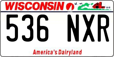 WI license plate 536NXR