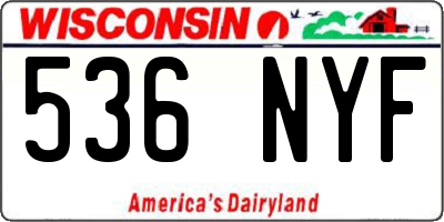 WI license plate 536NYF
