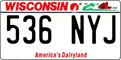 WI license plate 536NYJ