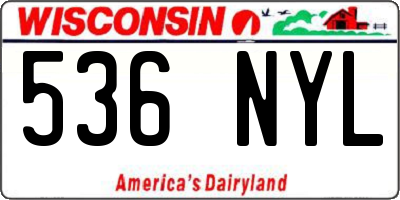 WI license plate 536NYL