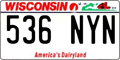 WI license plate 536NYN