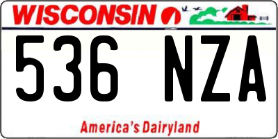 WI license plate 536NZA
