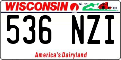 WI license plate 536NZI