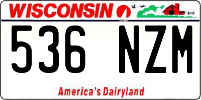 WI license plate 536NZM