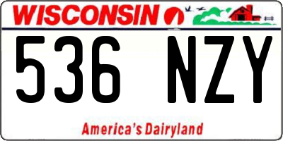 WI license plate 536NZY