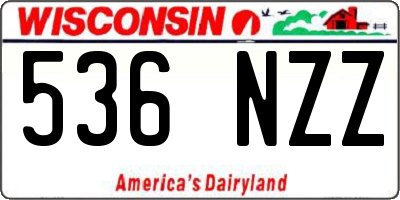 WI license plate 536NZZ