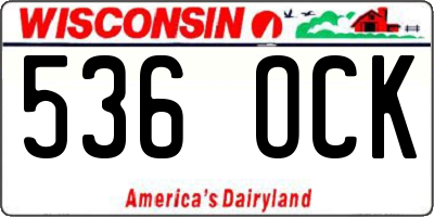 WI license plate 536OCK