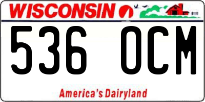 WI license plate 536OCM