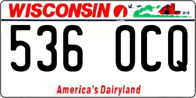 WI license plate 536OCQ