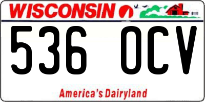 WI license plate 536OCV