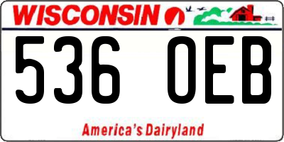WI license plate 536OEB