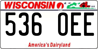 WI license plate 536OEE