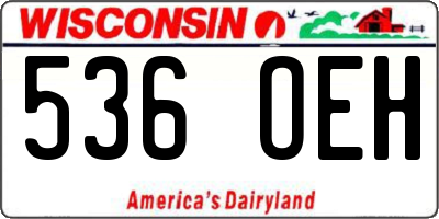 WI license plate 536OEH