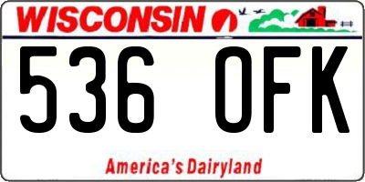 WI license plate 536OFK