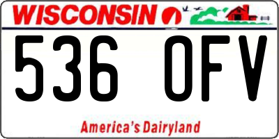 WI license plate 536OFV