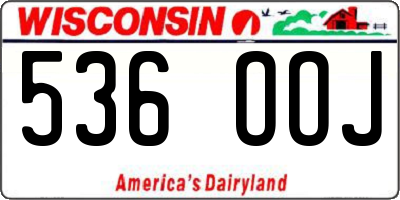 WI license plate 536OOJ