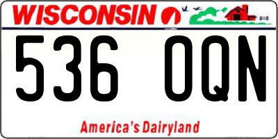 WI license plate 536OQN