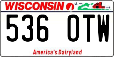 WI license plate 536OTW