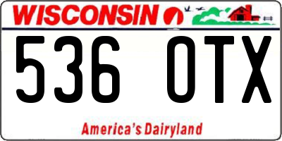 WI license plate 536OTX