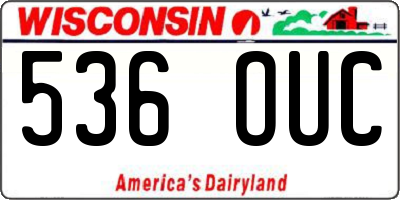 WI license plate 536OUC