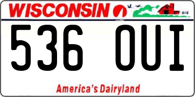 WI license plate 536OUI