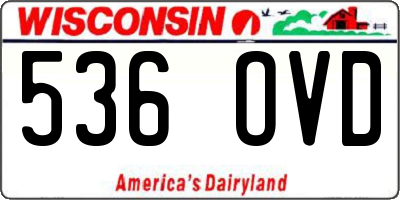 WI license plate 536OVD