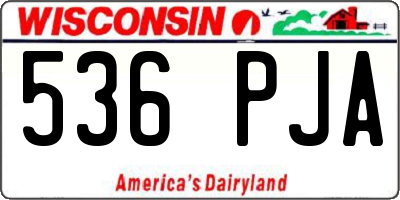 WI license plate 536PJA