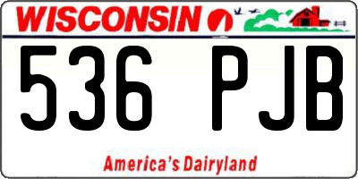 WI license plate 536PJB