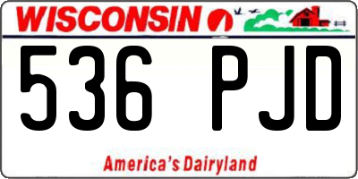WI license plate 536PJD