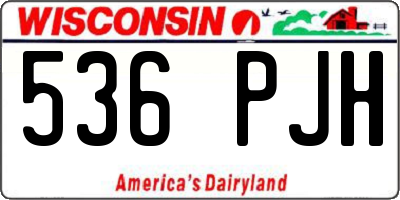WI license plate 536PJH