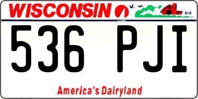 WI license plate 536PJI